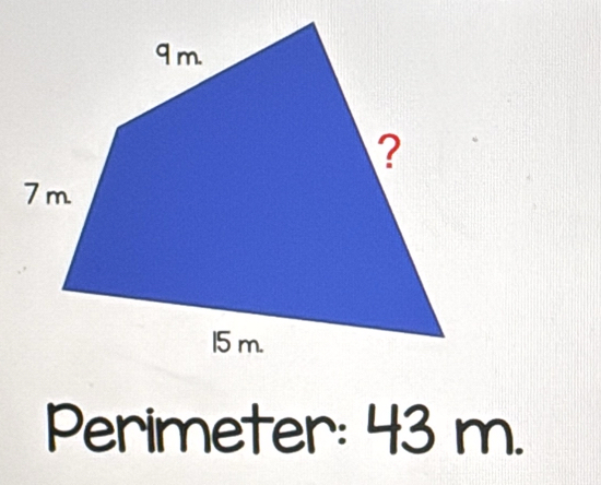 Perimeter: 43 m.