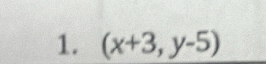 (x+3,y-5)