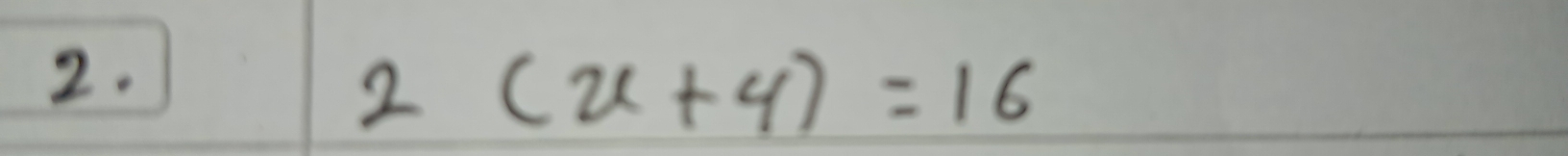 2(x+4)=16