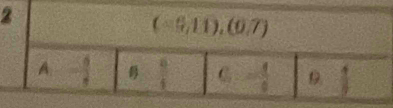 2
(-6,11),(0,7)