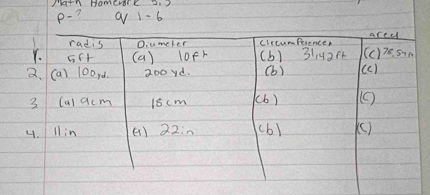 Math HomeVork31 )
P- ? a 1- 6