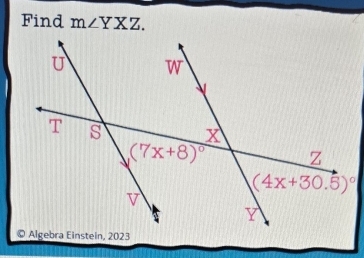 Find m∠ YXZ.