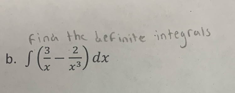 ∈t ( 3/x - 2/x^3 )dx