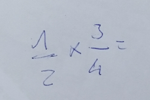  1/2 *  3/4 =