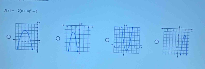 f(x)=-2(x+3)^2-3