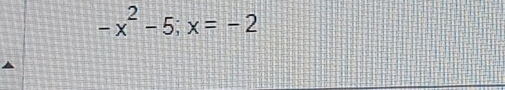 -x^2-5; x=-2