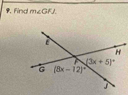 Find m∠ GFJ.