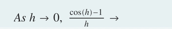 Ashto 0, (cos (h)-1)/h 