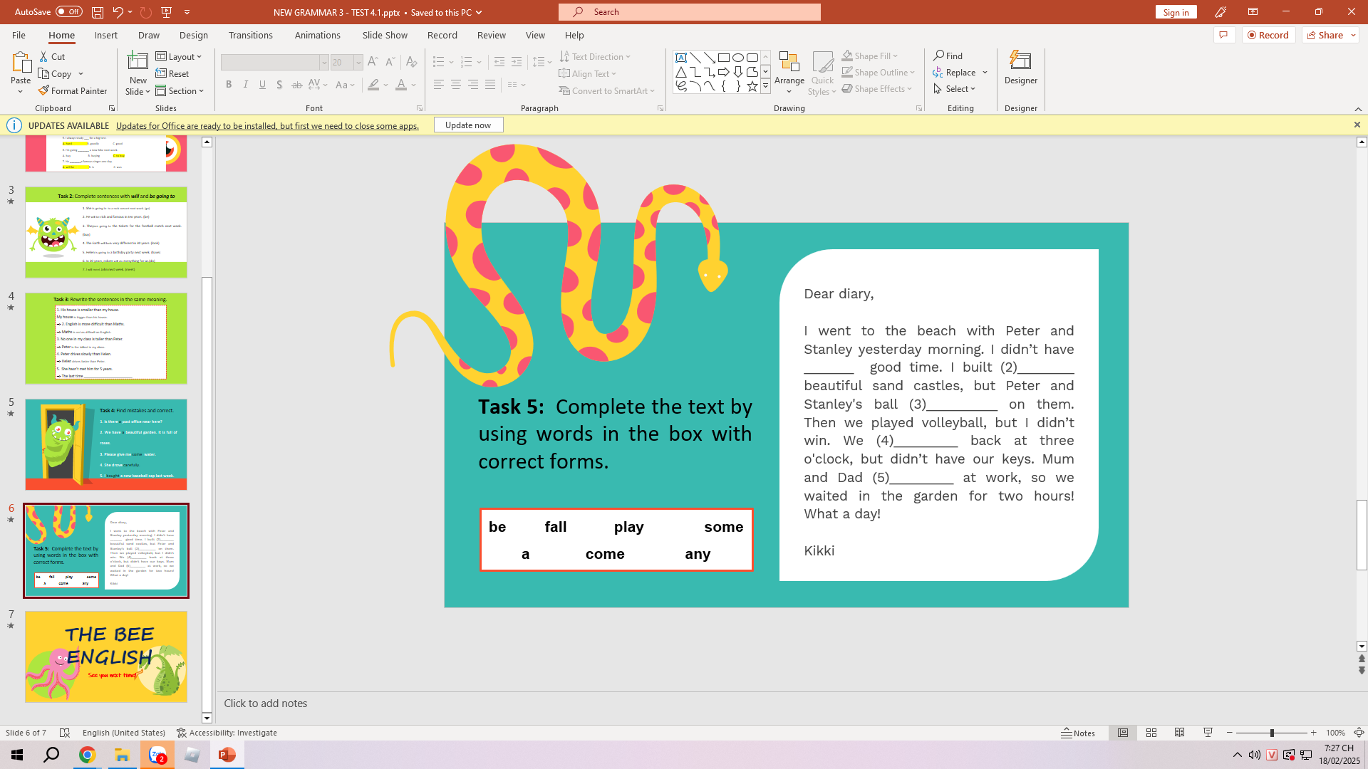 Giải quyết:NEW GRAMMAR 3 - TEST 4.1.pptx = Saved to this PC Sign in ...