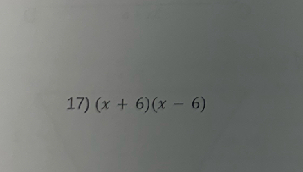 (x+6)(x-6)