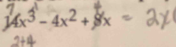 14x3 - 4x² + 8x