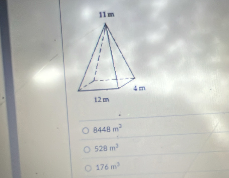 8448m^3
528m^3
176m^3