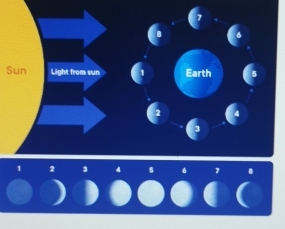 Sun Light from sun Earth 
2