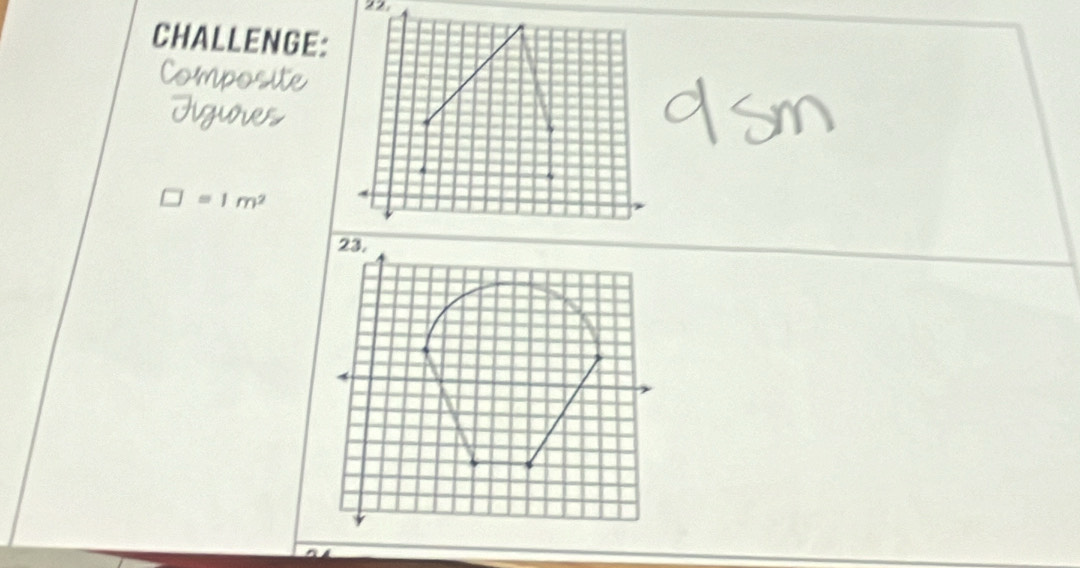 22, 
CHALLENGE: 
Composite 
Jigures
□ =1m^2