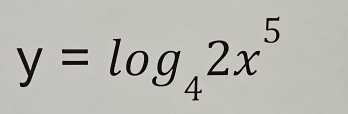 y=log _42x^5