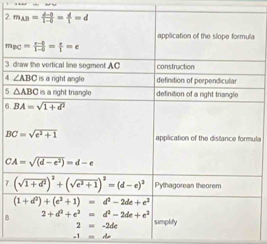 3 
4 
5 
6.
la
7 
8.
-1=de