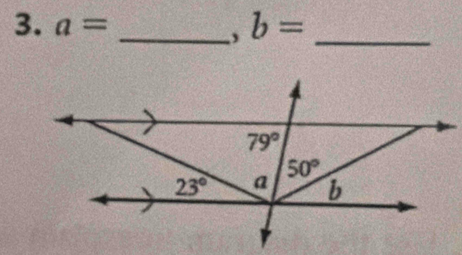 a=
_、 b= _