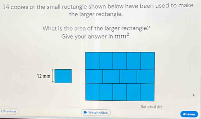 Solved: copies of the small rectangle shown below have been used to ...