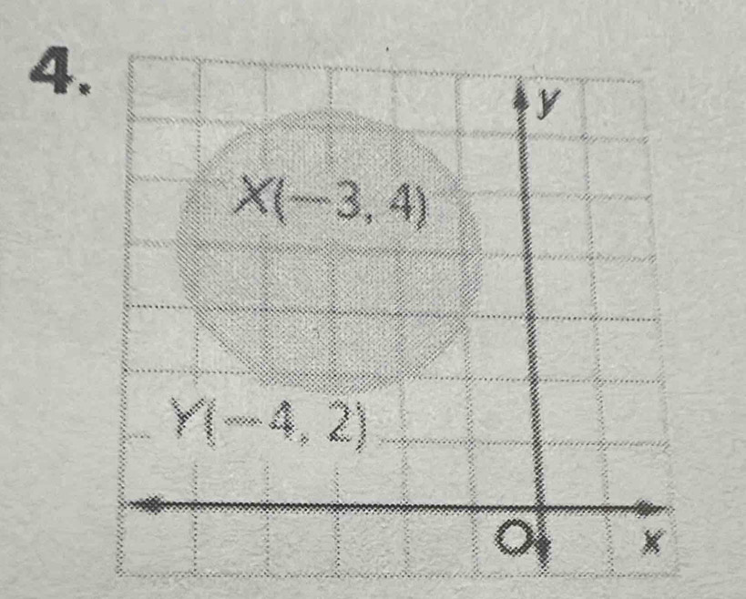 V
X(-3,4)
Y(-4,2)