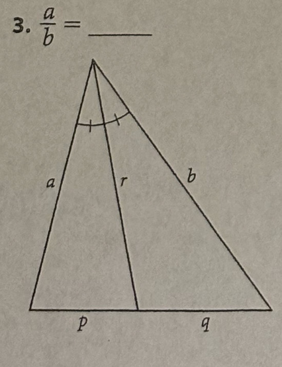  a/b = _