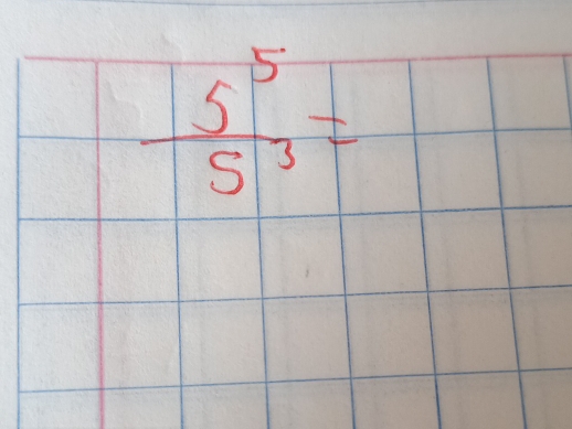  5^5/5^3 =