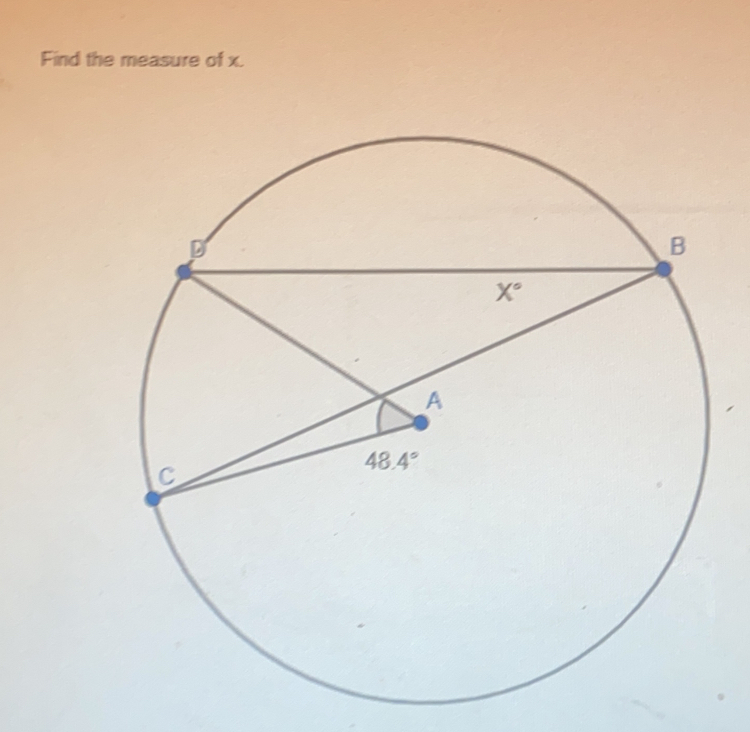 Find the measure of x.