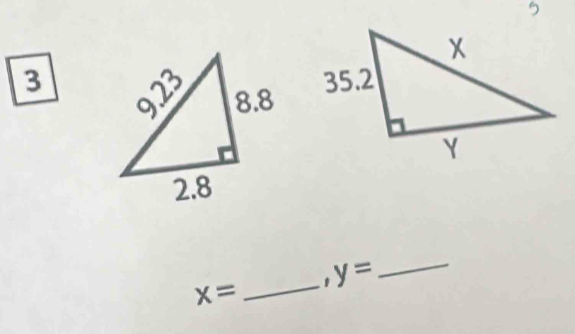 3 
_ , y=
_ x=