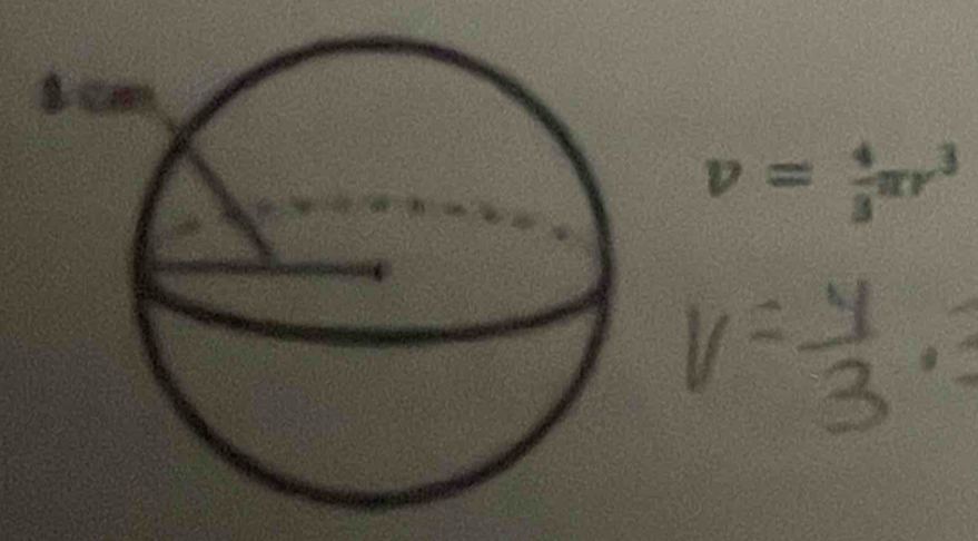 v= 4/3 π r^3