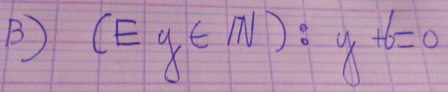 (Ey∈ M):y+6=0