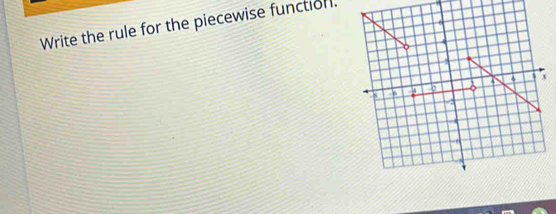 Write the rule for the piecewise function.