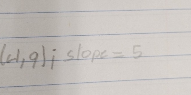 (c1,9) islope =5