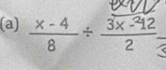  (x-4)/8 / frac 3overline x-^2122