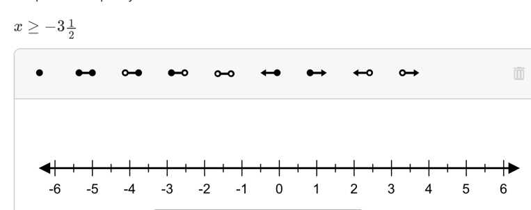 x≥ -3 1/2 