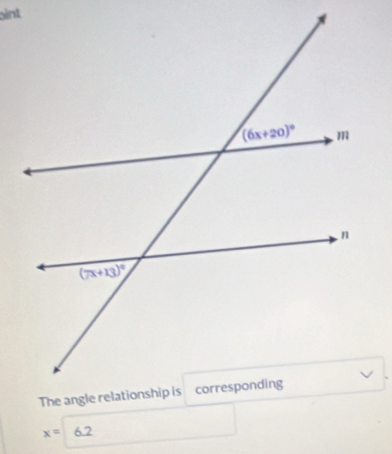 oint
x= 6.2