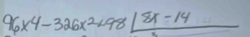 96* 4-326x^2<98</tex-14