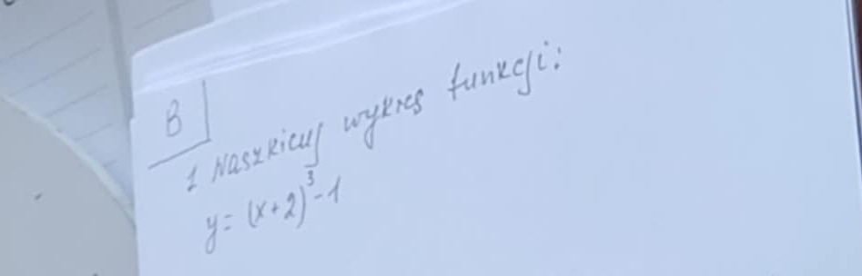 Nase Ricyl wytnes funkgi 
B
y=(x+2)^3-1