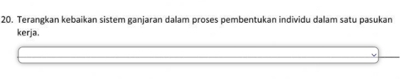 Terangkan kebaikan sistem ganjaran dalam proses pembentukan individu dalam satu pasukan 
kerja.