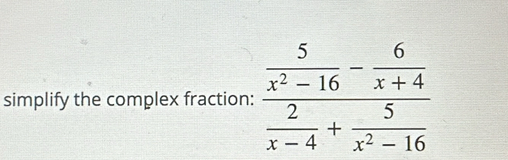 simplify the complex fraction