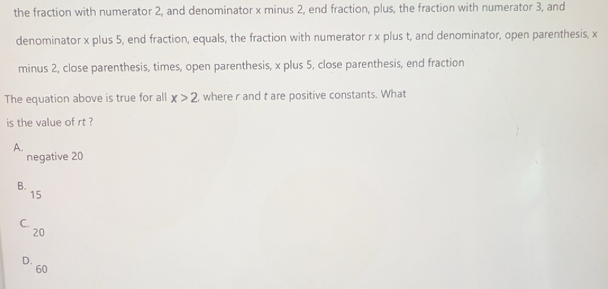 Solved: the fraction with numerator 2, and denominator x minus 2, end ...