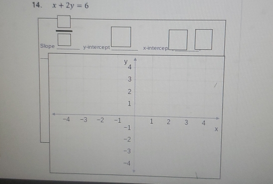 x+2y=6
 □ /□  
□ _