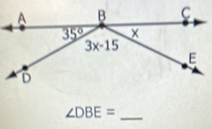 ∠ DBE= _