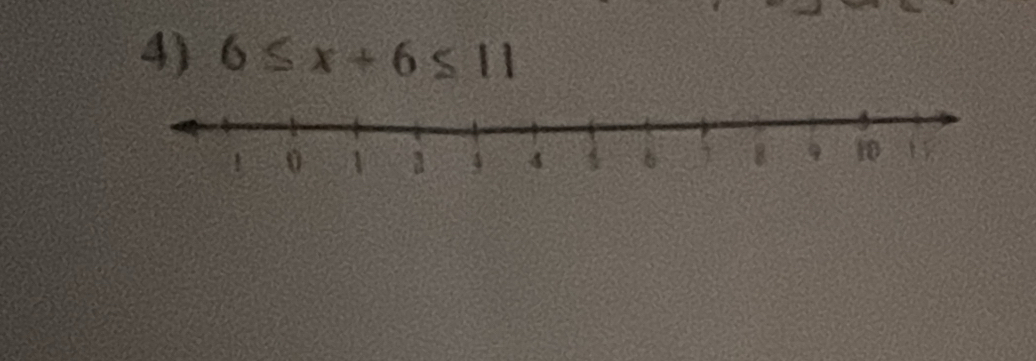 6≤ x+6≤ 11