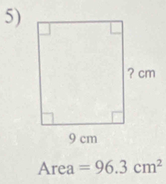 Area =96.3cm^2