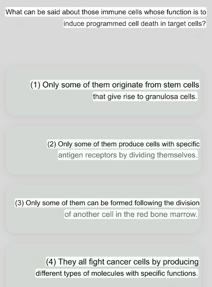 Gelöst:What can be said about those immune cells whose function is to ...