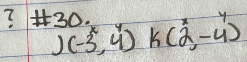 ?30. 
J(-3,4)4) k(overset x2,-4)