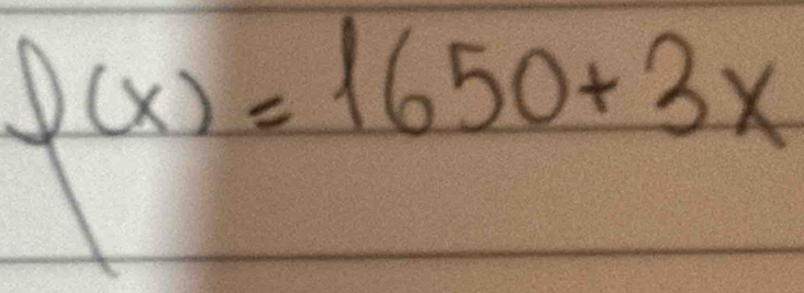 p(x)=1650+3x