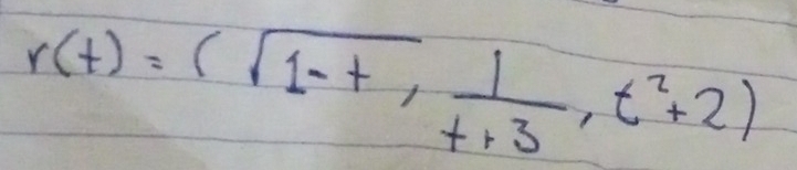 r(t)=(sqrt(1-t), 1/t+3 , t^2+2)