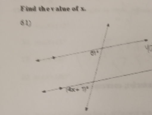 Find thevalue of x.