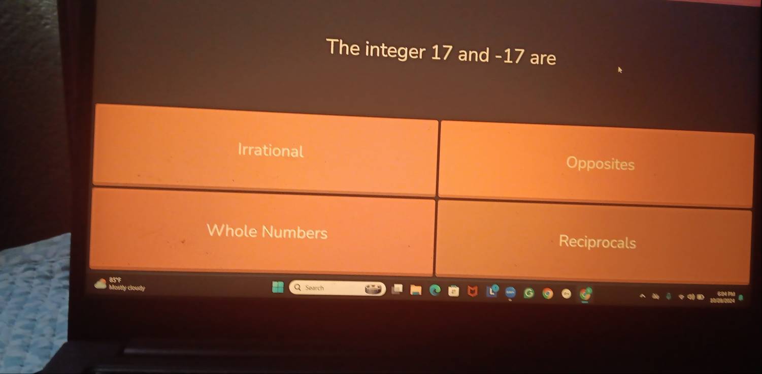 The integer 17 and -17 are 
loudy