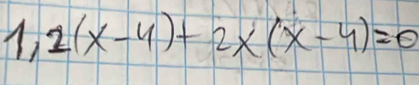 1,2(x-4)+2x(x-4)=0